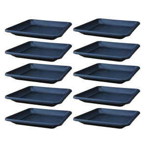 Podstawki pod doniczki Terra 27cm kwadratowe x 10szt. - kolor antracytowy