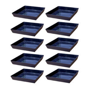 Podstawki pod doniczki Lofly Saucer 16,5cm kwadratowe antracytowe x 10szt.