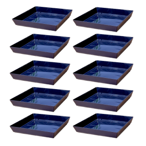 Podstawki pod doniczki Lofly Saucer 24,5cm kwadratowe antracytowe x 10szt.