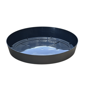 Podstawka pod doniczkę  Lofly ANTRACYTOWA 27cm - okrągła, plastikowa