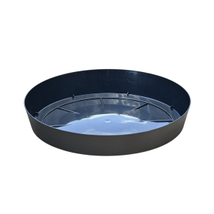 Podstawka pod doniczkę  Lofly ANTRACYTOWA 10,5cm - okrągła, plastikowa