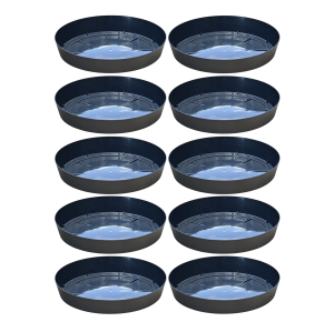 Podstawki pod doniczki Lofly Saucer 10,5cm okrągłe antracytowe x 10szt.