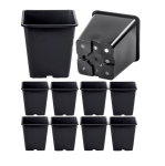 Doniczki kwadratowe 11L 25cm HS11 x 10szt. na pomidory ogórki krzewy iglaki