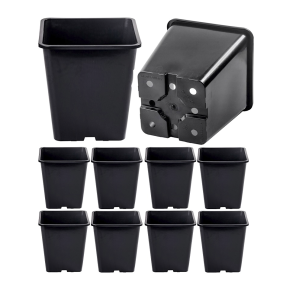 Doniczki kwadratowe 11L 25cm HS11 x 10szt. na pomidory ogórki krzewy iglaki