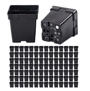 Doniczki produkcyjne DonKwiat S3A 3L 16cm kwadratowe czarne - 100 szt.