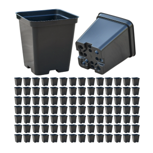 Doniczki produkcyjne P9 DonKwiat S0.5D 0,5L 9cm KWADRATOWE czarne - 100szt.
