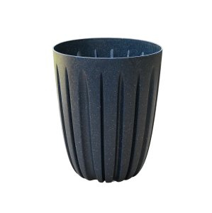 Doniczka Wario Eco Wood 14cm antracytowa - osłonka z wkładką drenażową