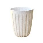 Doniczka Wario Eco Wood 14cm beżowa - osłonka z wkładką drenażową