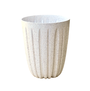 Doniczka Wario Eco Wood 14cm beżowa - osłonka z wkładką drenażową