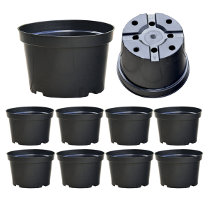 Doniczki produkcyjne DonKwiat RL15 15L 34cm okrągłe niskie czarne x 10szt.