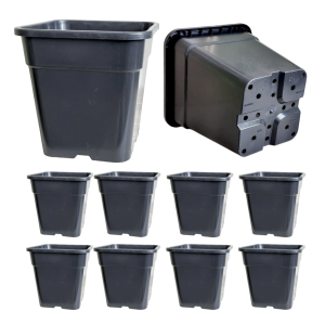 Doniczki kwadratowe duże 25L 33cm HS25 x 10szt. na pomidory ogórki paprykę