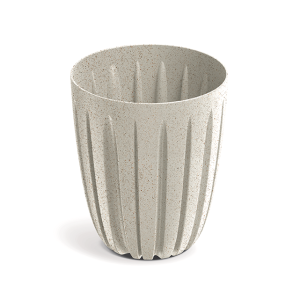 Doniczka Wario Eco Wood 16,5cm beżowa - osłonka z wkładem drenażowym