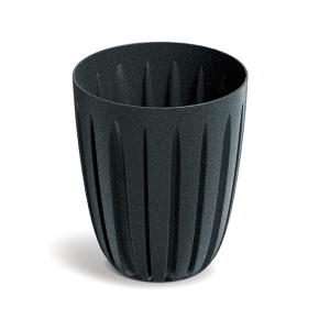 Doniczka Wario Eco Wood 16,5cm antracytowa - osłonka z wkładem drenażowym