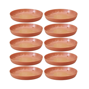 Podstawki pod doniczki Terra 11cm okrągłe x 10szt. - kolor terakota