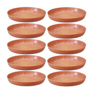 Podstawki pod doniczki Terra 16cm okrągłe x 10szt. - kolor terakota