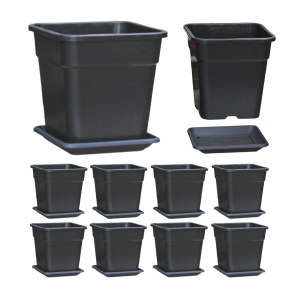 Doniczki produkcyjne DonKwiat HS18 18L 30cm kwadratowe z podstawkami 10szt.