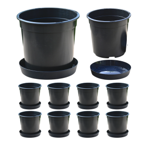 Doniczki produkcyjne DonKwiat RH7A 7L 24cm okrągłe z podstawkami x 10szt.