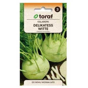 Kalarepa DELIKATESS WITTE - Delikates biała, wczesna - nasiona Toraf 2g