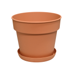 Doniczka plastikowa uprawowa Planti 19,5cm 3L terakota z podstawką
