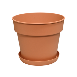 Doniczka plastikowa uprawowa Planti 19,5cm 3L terakota z podstawką