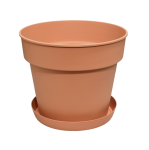 Doniczka plastikowa uprawowa Planti 23,5cm 5,4L terakota z podstawką