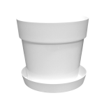 Doniczka plastikowa Grower 24cm 6,5L biała z podstawką - do uprawy roślin