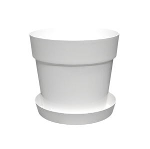 Doniczka plastikowa Grower 20cm 4L biała z podstawką - do uprawy roślin