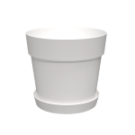 Doniczka plastikowa Grower 18cm 3L biała z podstawką - do uprawy roślin