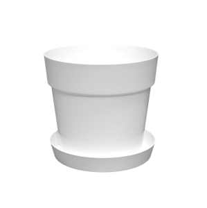 Doniczka plastikowa Grower 16cm 2L biała z podstawką - do uprawy roślin