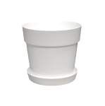 Doniczka plastikowa Grower 14cm 1,3L biała z podstawką - do uprawy roślin