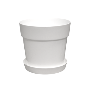 Doniczka plastikowa Grower 14cm 1,3L biała z podstawką - do uprawy roślin
