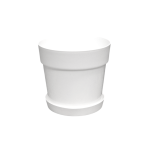 Doniczka plastikowa Grower 12,5cm 1L biała z podstawką - do uprawy roślin