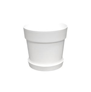 Doniczka plastikowa Grower 12,5cm 1L biała z podstawką - do uprawy roślin