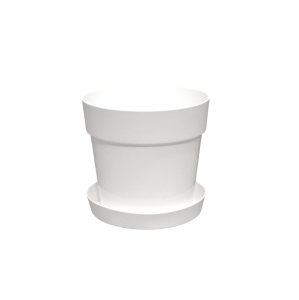 Doniczka plastikowa Grower 11cm 0,6L biała z podstawką - do uprawy roślin