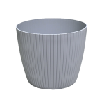 Doniczka Lamia 14cm jasna szara - elegancka osłonka na rośliny domowe