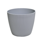 Doniczka Lamia 12cm jasna szara - elegancka osłonka na rośliny domowe