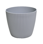 Doniczka Lamia 16cm jasna szara - elegancka osłonka na rośliny domowe