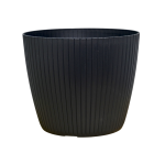 Doniczka Lamia 18cm antracytowa - elegancka osłonka na rośliny domowe