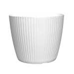 Doniczka Lamia 18cm biała - elegancka osłonka na rośliny domowe