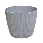 Doniczka Lamia 18cm jasna szara - elegancka osłonka na rośliny domowe