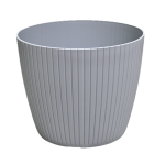 Doniczka Lamia 20cm jasna szara - elegancka osłonka na rośliny domowe