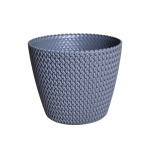 Doniczka Splofy 16cm szara, imitacja wełny - osłonka na kwiaty domowe