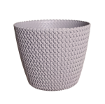 Doniczka Splofy 22cm mocca - elegancka osłonka we wzory dziewiarskie