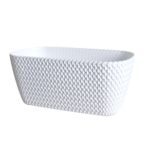 Skrzynka Splofy Case 30cm biała, stylowa doniczka osłonka na kwiaty i zioła