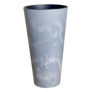 Doniczka wysoka Tubus Slim Beton Effect 20cm - elegancka donica z wkładem