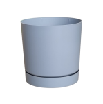 Doniczka Tubo P 15cm 1,8L jasna szara - donica ze zintegrowaną podstawką