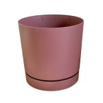 Doniczka Tubo P 15cm 1,8L marsala - donica ze zintegrowaną podstawką