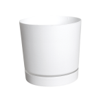 Doniczka Tubo P 20cm 4,6L biała - donica ze zintegrowaną podstawką