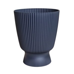 Doniczka Milly Round Kielich 22cm antracytowa - osłonka ozdobna typu wazon