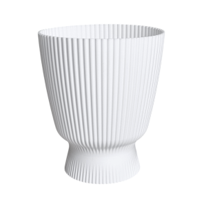 Doniczka Milly Round Kielich 22cm biała - osłonka ozdobna typu wazon